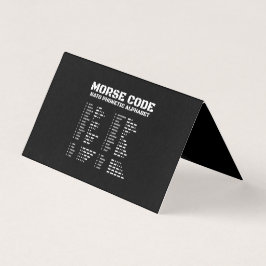 Morse Code & NATO Phonetic Alphabet Design Black Kort