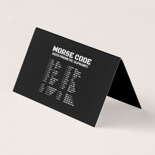 Morse Code & NATO Phonetic Alphabet Design Black Kort