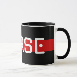 MORSE Code Red Line Design Mugg
