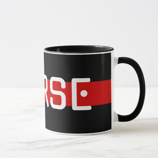 MORSE Code Red Line Design Mugg (Höger)