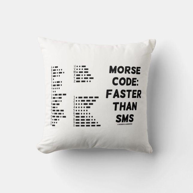Morse Code: Snabbare än SMS (Internationell Morse) Kudde (Framsida)