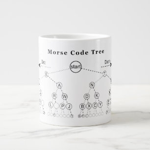 Morse Code Träd Diagram Jumbo Mugg