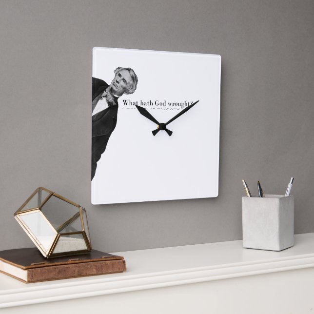 Morse Code Ursprung - vad Hath Gud skrev om? Fyrkantig Klocka (Kontor)