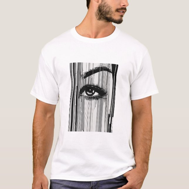 : "Morse Code Visage Tee" T Shirt (Framsida)