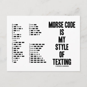 Morse-koden är min Stil för att textera int Morse- Vykort
