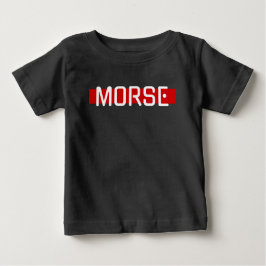 MORSE-Minimalistisk design med röd linje T Shirt