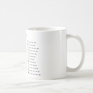MORSEALFABET KAFFEMUGG