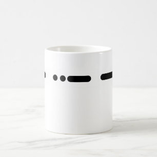 Morsealfabet"MUGG" mugg vid Brownielocks
