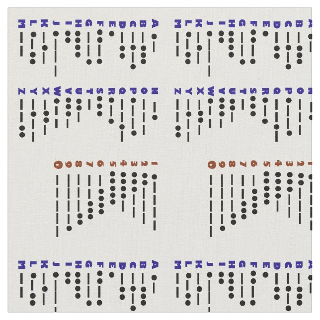Morsealfabetet kartlägger tyg (Närbild)