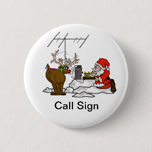 Morsealfabetet Santa & Rudolph Customizeable Knapp