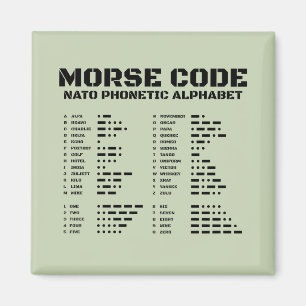 Morsekod NATO:s fonetiska alfabet Taktisk A Z Magnet