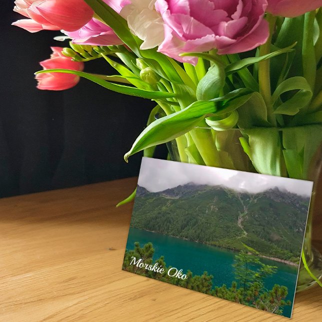 Morskie Oko, sjö i Tatra-bergen Polen Helg Vykort (Skapare uppladdad)