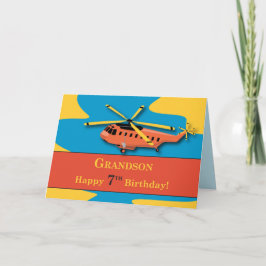 Morson, 7:e födelsedag med helikopter kort