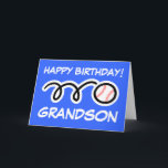 Morson Birthday-kort med basebolldesign Kort<br><div class="desc">Morson Birthday-kort med baseballsportdesign. Önska ditt barnbarn i Grattis på födelsedagen med det här sportiska hälsningskortet för barn. Tyst utskrift för pojkar. Även trevligt för son i juridik och andra familjemedlemmar.</div>
