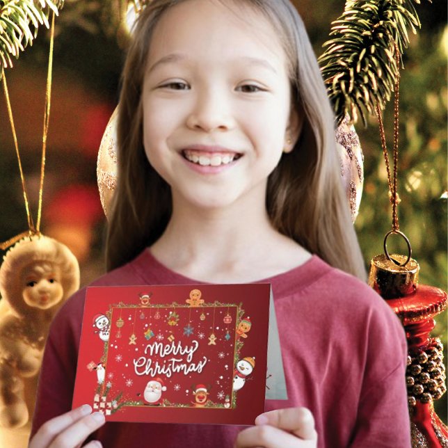 Morson, Cute Reindeer och Snögubbe jul Kort (Skapare uppladdad)