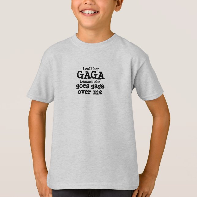 Morson Gaga Shirt Grandma Present Grandboy T Shirt (Framsida)