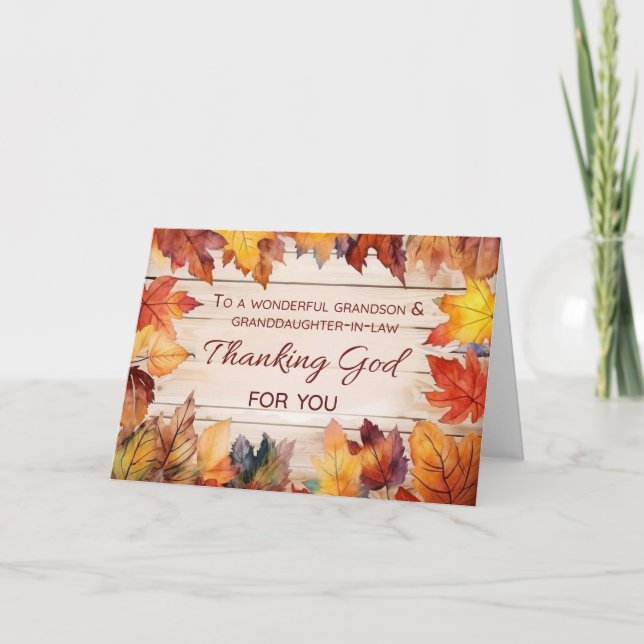 Morson Granddotter-in-Law Thanksgiving God Kort (Framsida)