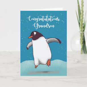 Morson Grattiss Penguin Jumping for Joy Kort
