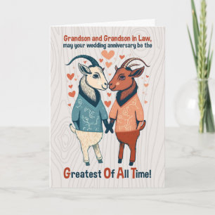 Morson och Make Goats Gay Bröllop Kort