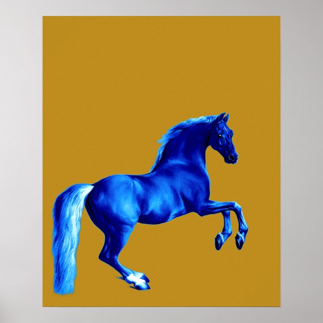 Morson på Godolphin Arabian ... Blue Horse Poster (Framsidan)