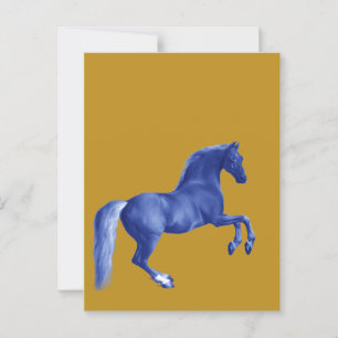 Morson på Godolphin Arabian ... Blue Horse Vykort