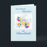 Morson på Hanukkah Helgkort<br><div class="desc">Helt Anpassade. Det här kortet är helt designat på insidan.Det finns ett matchande kort för barndöttrar.</div>