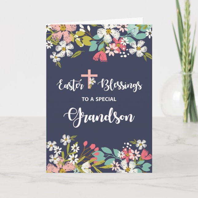 Morson Påsk Blessings från Risen Kristus Flowers Kort (Framsida)