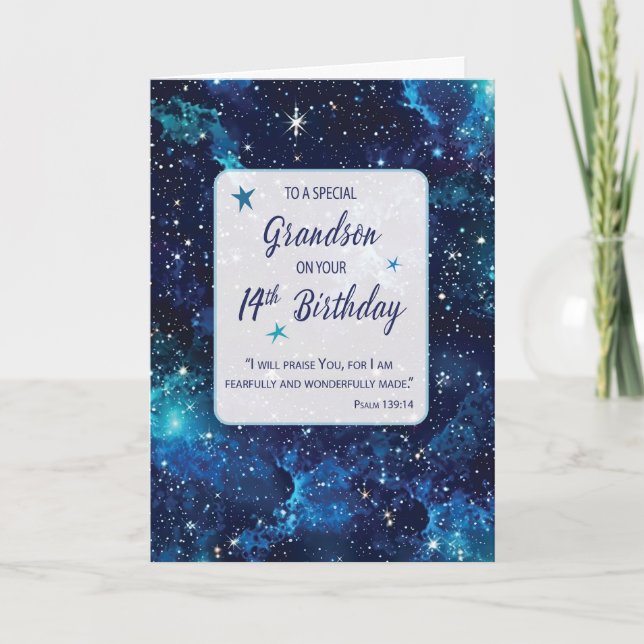 Morson Religiösa 14: e födelsedagskalan i Galaxy Kort (Framsida)