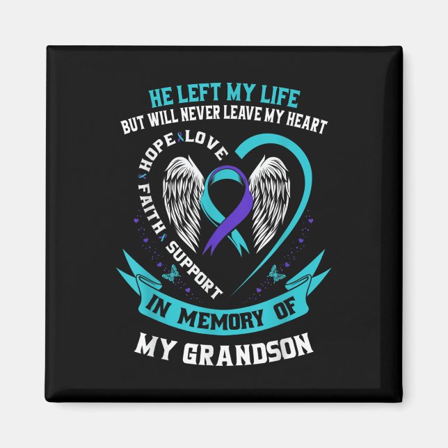 Morson Suicide Awareness Prevention Memorial Gra Magnet (Framsidan)