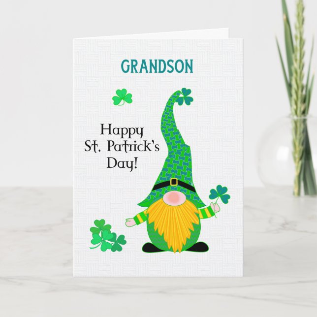 Morsons Sankt Patrick Roligt Leprechaun Card Kort (Framsida)