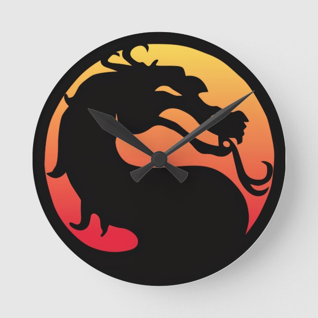 Mortal Kombat Round Clock Rund Klocka (Framsida)