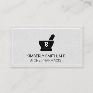 Mortar och Pestle Farmaceut Medicin Visitkort