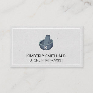 Mortar och Pestle Farmaceut Medicin Visitkort