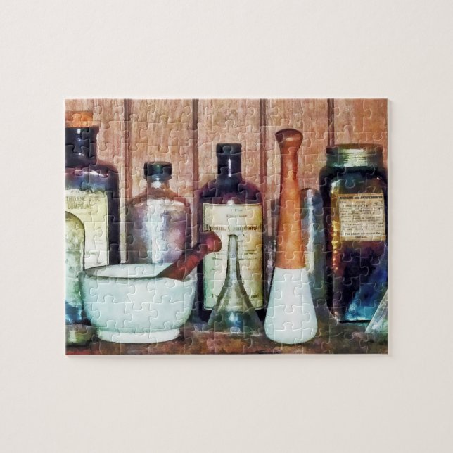 Mortar och Pestle och Pestle Pussel (Horisontell)