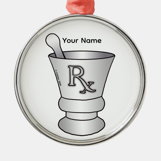 Mortar Pestle Julgransprydnad Metall (Framsidan)