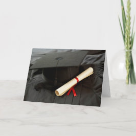 Mortarboard, examensbevis, Gown Studenten Card Kort