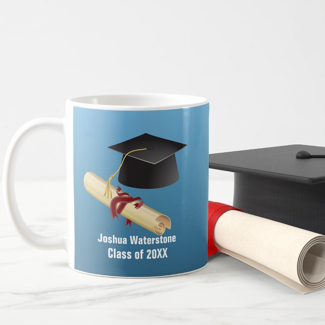 Mortarboard och Diploma Studenten Kaffemugg (Skapare uppladdad)