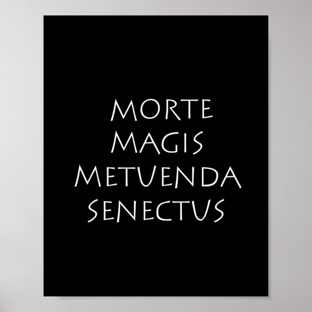 Morte magis metuenda senectus poster (Framsidan)