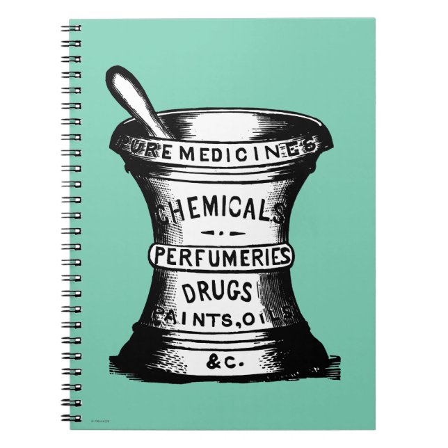 Mortel och Pestle Anteckningsbok (Framsidan)