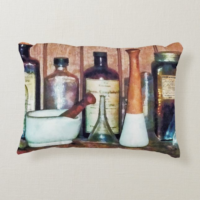 Mortel och Pestle och Pestle Prydnadskudde (Baksidan)