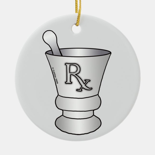 Mortelstampare Julgransprydnad Keramik (Framsidan)