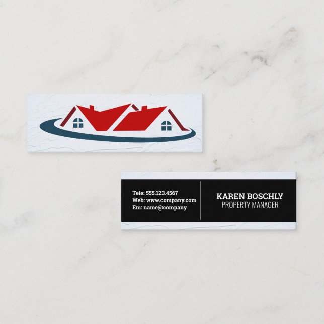 Mortgage House Real Gods logotyp Mini Visitkort (Fram/baksida)