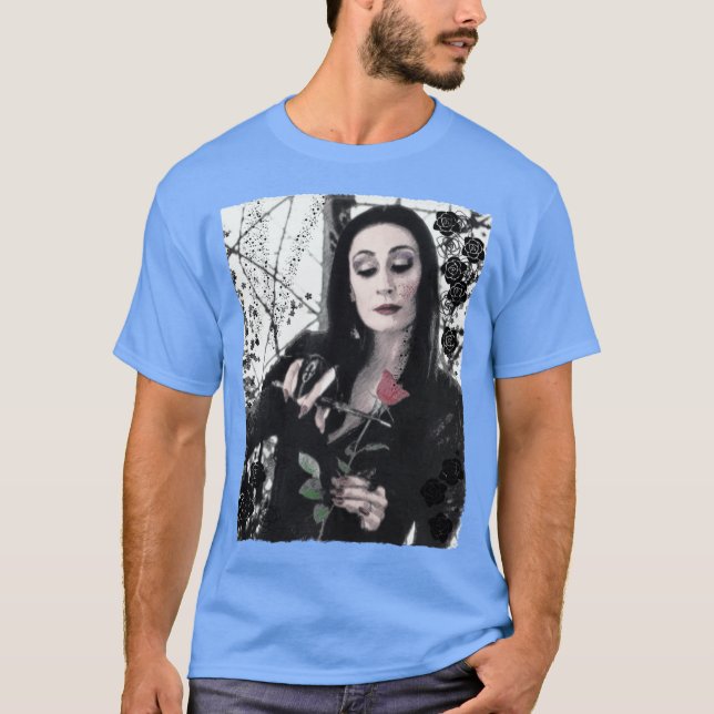 Morticia Addams Horror family retro retro funny T Shirt (Framsida)