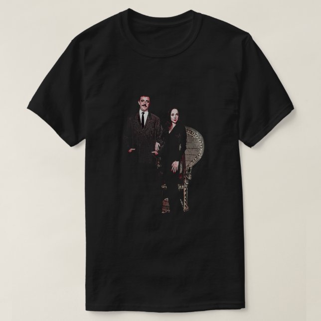 Morticia och Gomez Essential T Shirt (Design framsida)