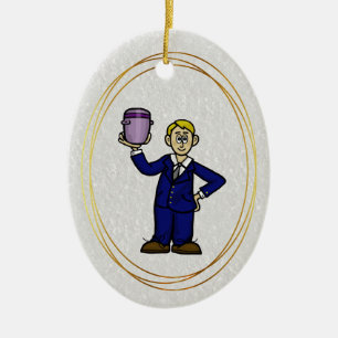 Mortician Holding Urn jul Ornament