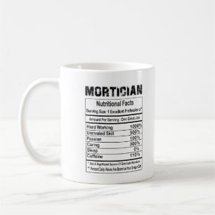 Mortician Nutrition Facts 11oz Coffee Mugg