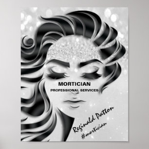 Mortician Studio Eyelash Silver Grått, tack Poster