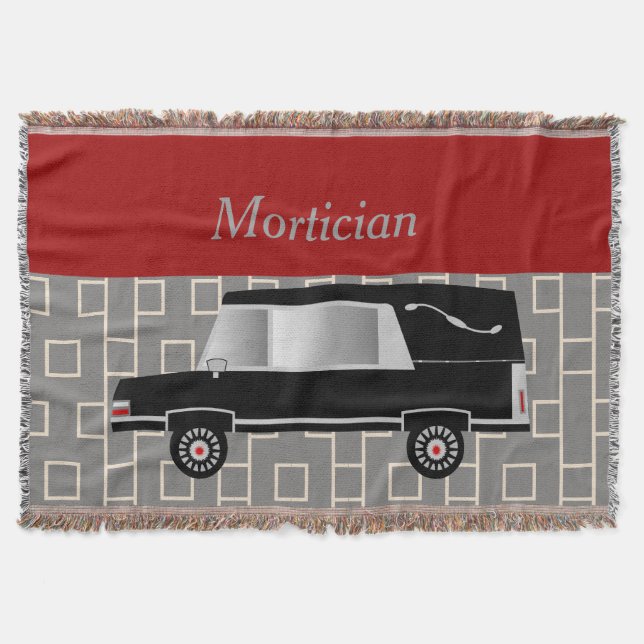 Mortician Woven Blanket Red Mysfilt (Framsidan)