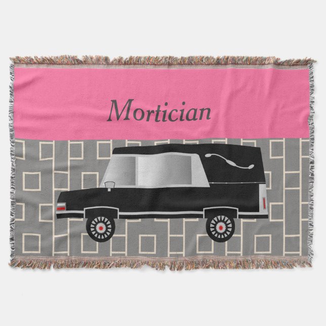 Mortician Woven Blanket Rosa Filt (Framsidan)