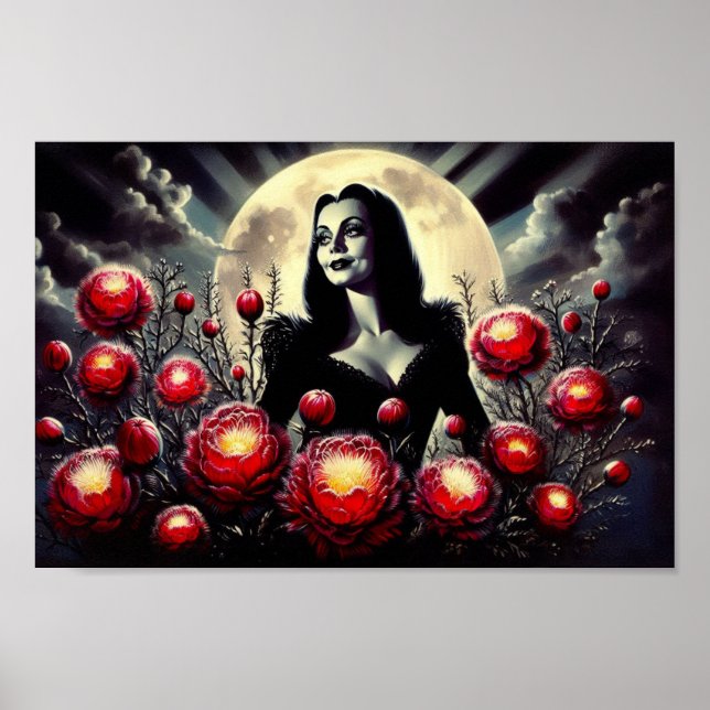 Morticias Garden poster utskrift (Framsidan)